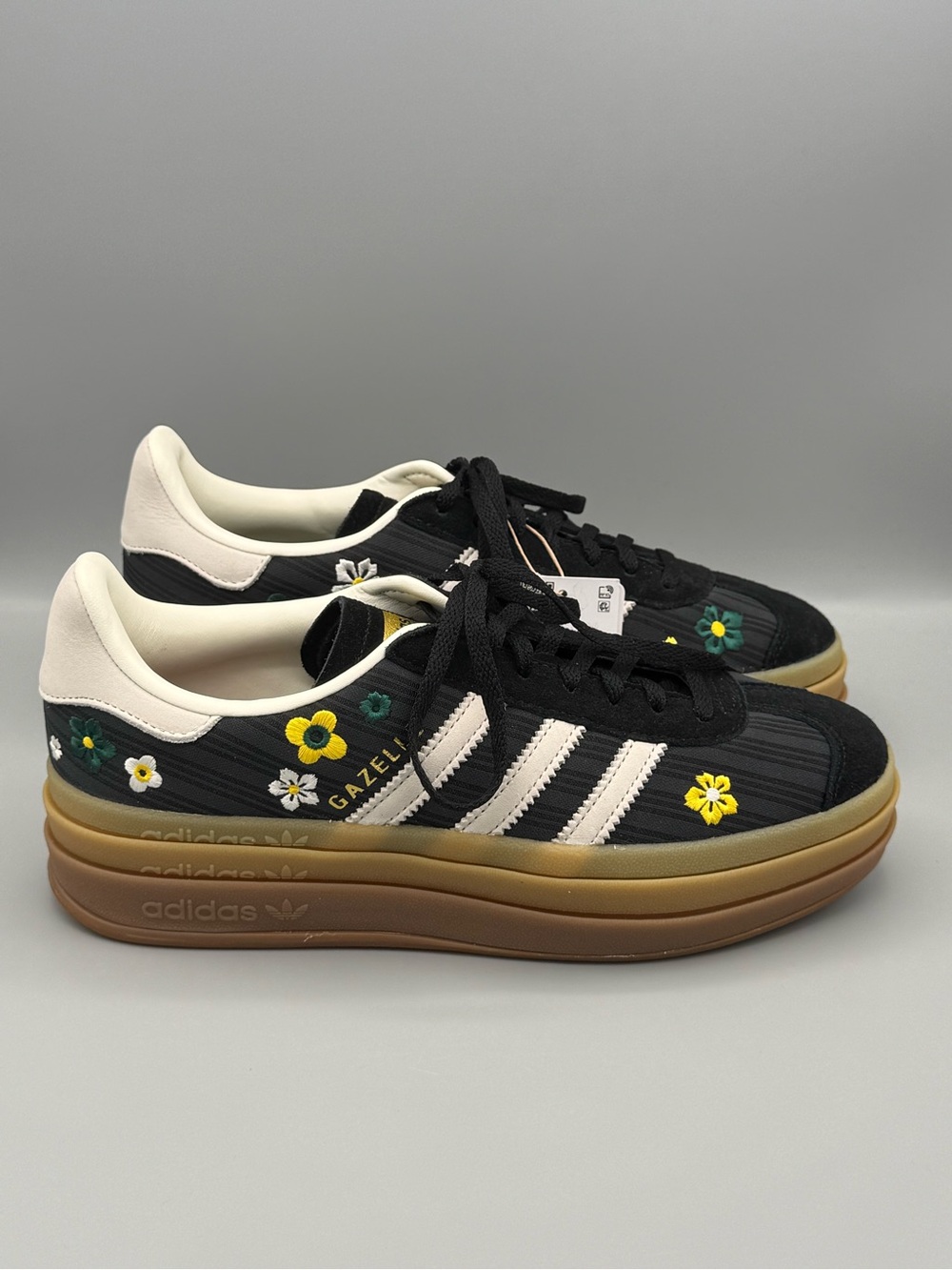 NWT adidas Originals x Liberty London Gazelle Bold Shoes, Size 7.5 - Picture 4 of 12